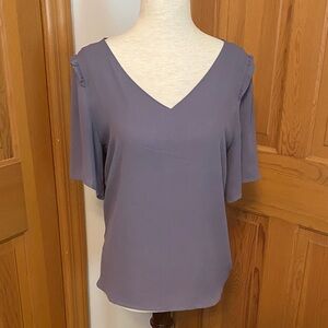 LOFT Women's Lavender V-Neck Blouse